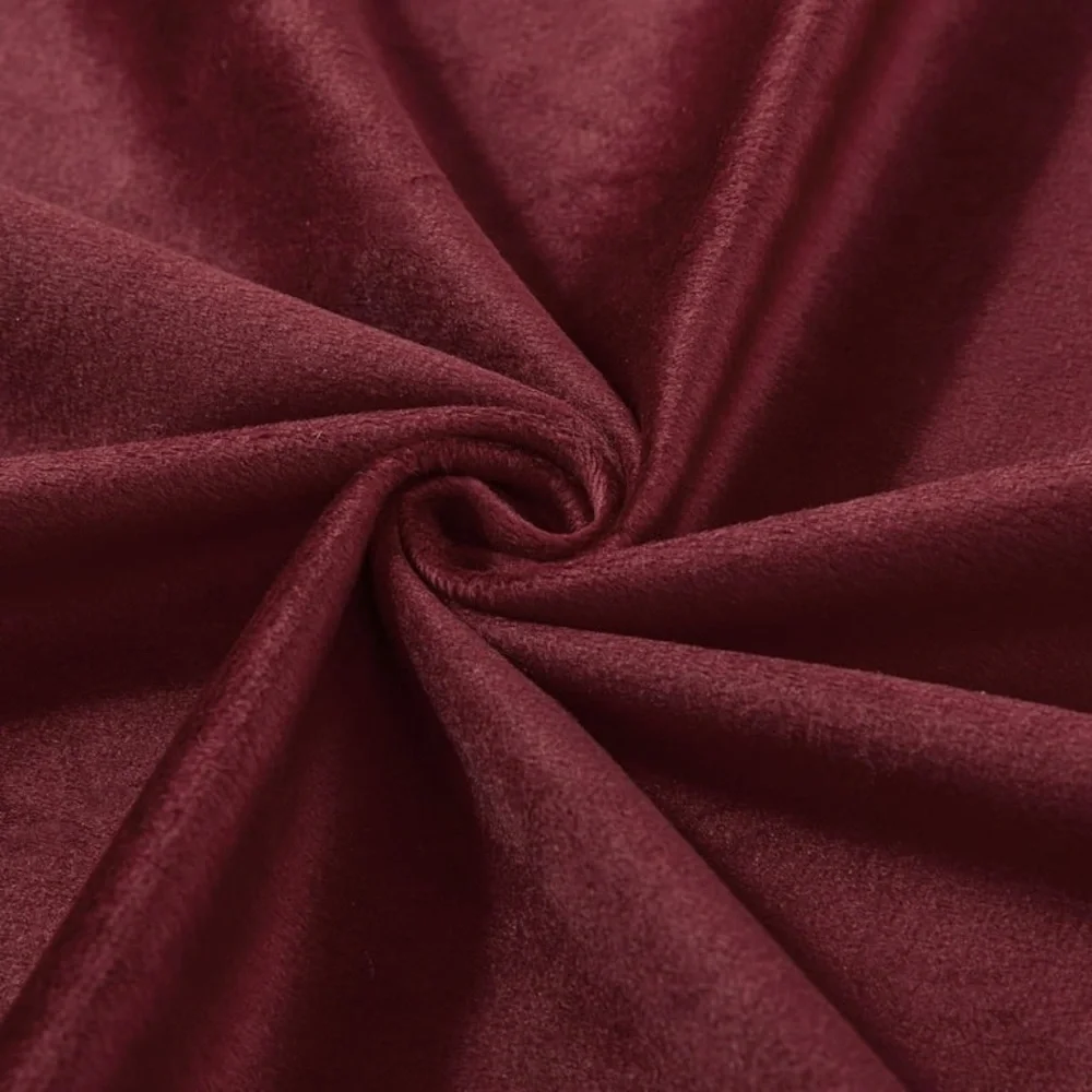 Luxury Red Velvet Room Darkening Curtains Metal Grommet Window Panels 52x96”
